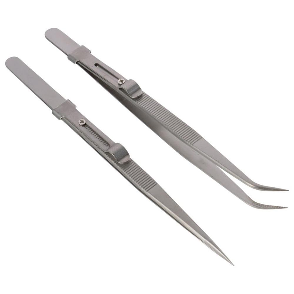 3 Pack Tweezers Pick Up Tool Stainless Steel Parts Beads Diamond Claw Tweezers Diamond