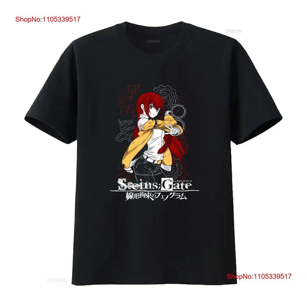 Steins Gate T-Shirt Anime Manga 2022 für Herren vintage Gewaschen homme Grafik Vielseitig Alltag Wir