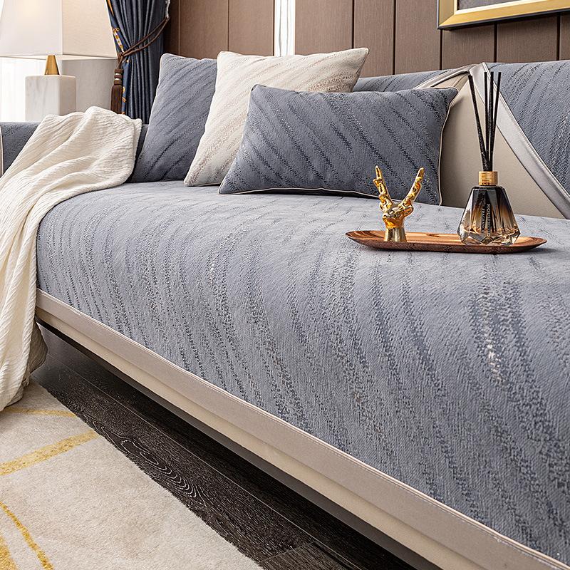 Sofapute Four Seasons Universal High Sense Sklisikker pute Enkel Moderne Lett Luksus Sofatrekk i skinn Klut Rygghåndkle