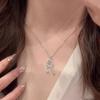 Collana con Pendente Diamante Rosa Racchetta da Tennis da Donna Lusso Leggero Alto Senso