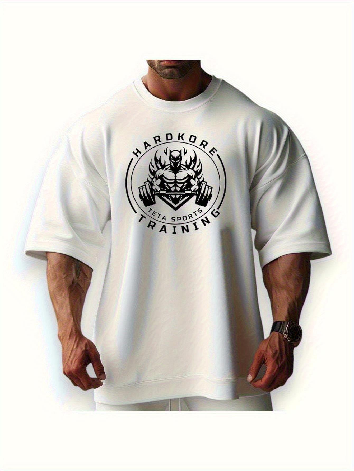 Unisex Muscle Graphic Gym Tee - A Cozy And Classic Fit Tee Adorned with Intense Training Designs L