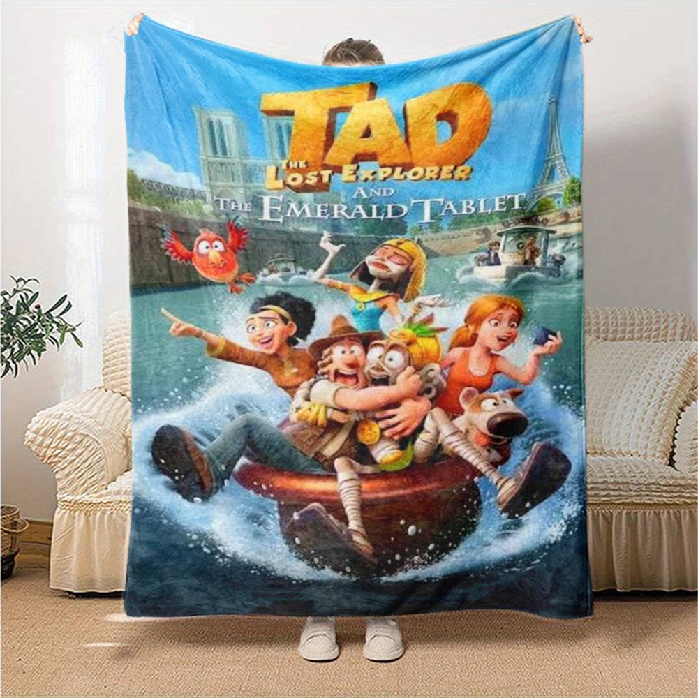 Tad, the Lost Explorer Print Flannel Blanket High Quality Warm Comfortable Cover for All Seasons Perfect for Gifts Home Decor