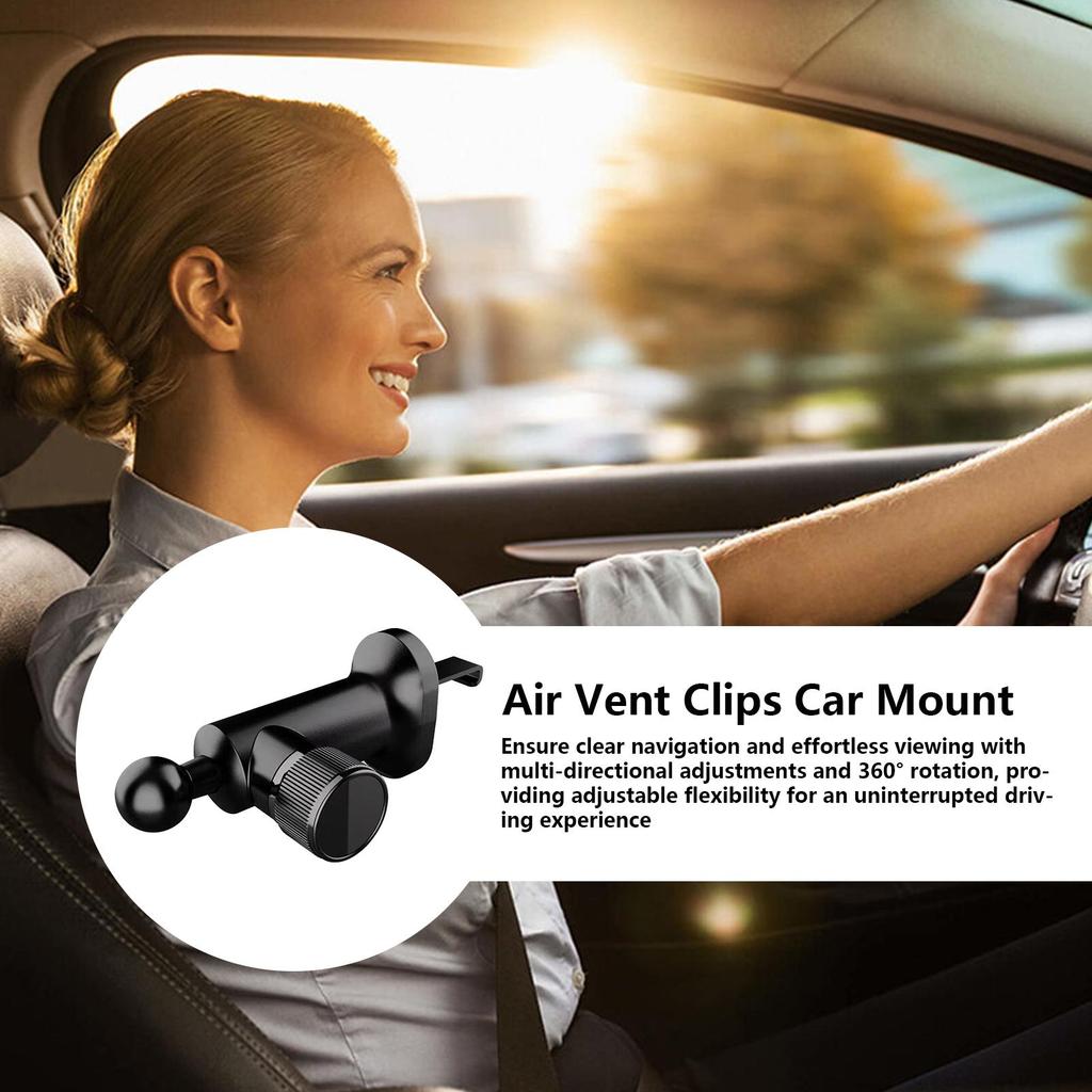 Air Vent Car Phone Holder 360 Degree Rotating Clip Mount with Extended Hook Universal Smartphone Stand for Car Truck Dashboard