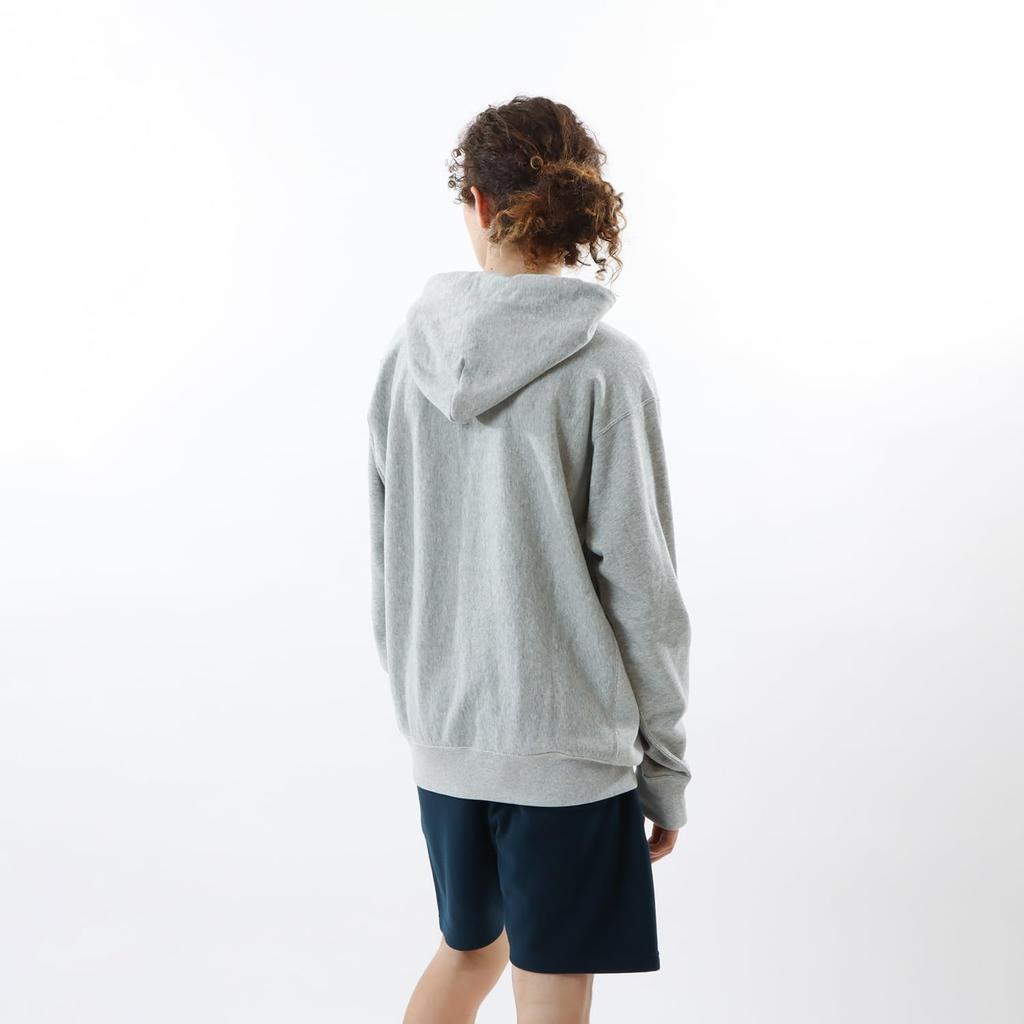 Champion Long Sleeve Cotton 10oz Relax Fit Fleece Hoodie with Embroidered Logo and Reverse Hoodie Oxford Size XL Men's 100% Weave® (C3-Y131), Gray,