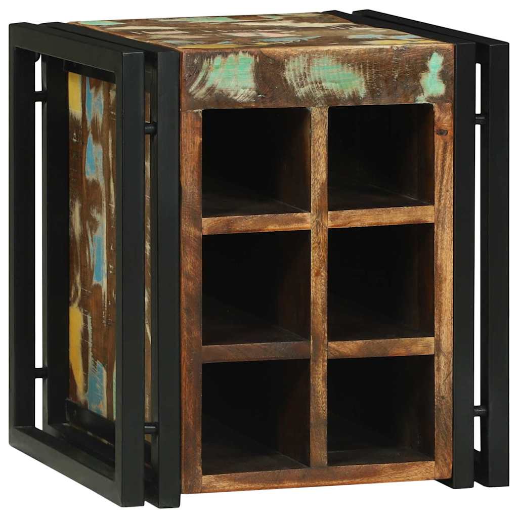 Wine Rack 35 x 35 x 39 cm Solid Upcycled Wood