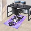 1pc Sanrio Kuromi Mermaid Printed Office Carpet Rectangle Rug Under The Table,Perfect Room Decor for Living Room, Bedroom, Kitchen, Non-slip Floor Mat