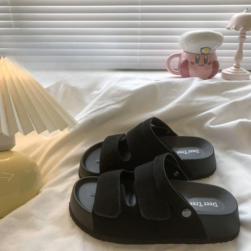 

Casual Shoes Versatile Velcro Thick-soled Sandals New Women s Shoes Anti-slip Slippers 35 чорний