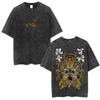 Anime Hunter X Hunter Phantom Troupe Printed Tshirt Mens and Womens Washed Tshirt High Quality Vintage Cotton Tshirt Tops