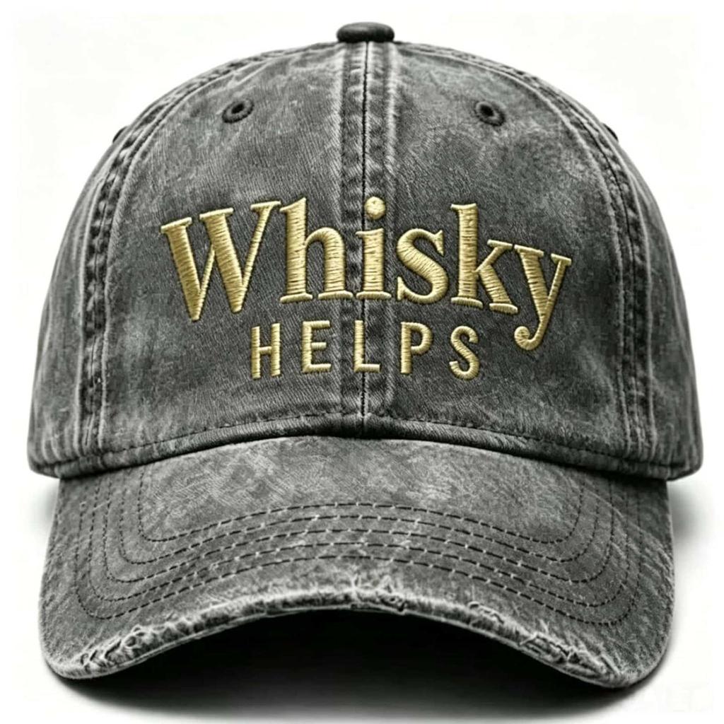 The Source Manufacturer Washes and Makes Old Baseball Caps, Whiskey Theme Embroidery Outdoor Leisure Visors, Peaked Caps.