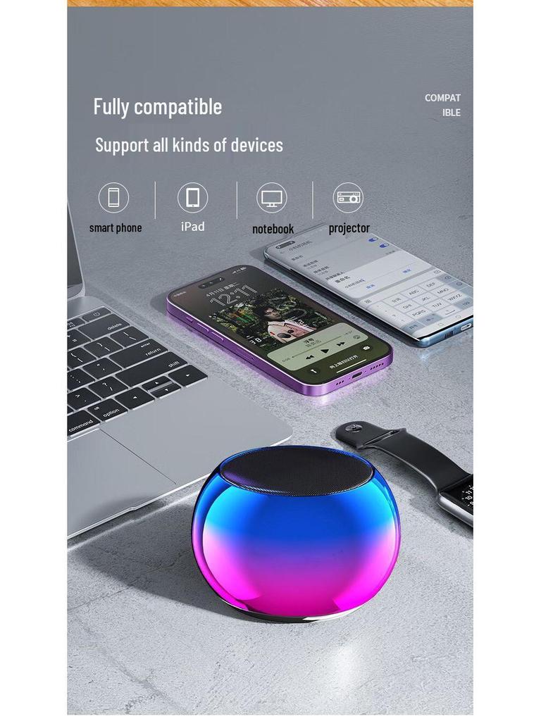 Portable Bluetooth Speaker - High-Quality HIFI Stereo Sound, Mini, Wireless, Internet Favorite, Ideal for Students (Model XCM4)