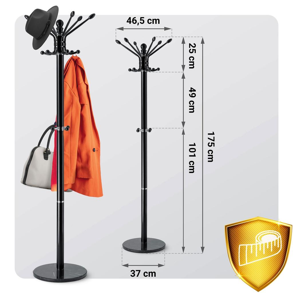 Standing Clothes Rack With Marble Base Massido 684300