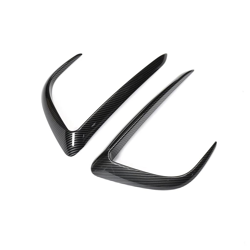 Wind Knife for Tesla Model Y Front Bumper Cover Fog Lamp Eyebrow Spoiler Blade Sticker Trim ABS Car Modification Black 2025-2025