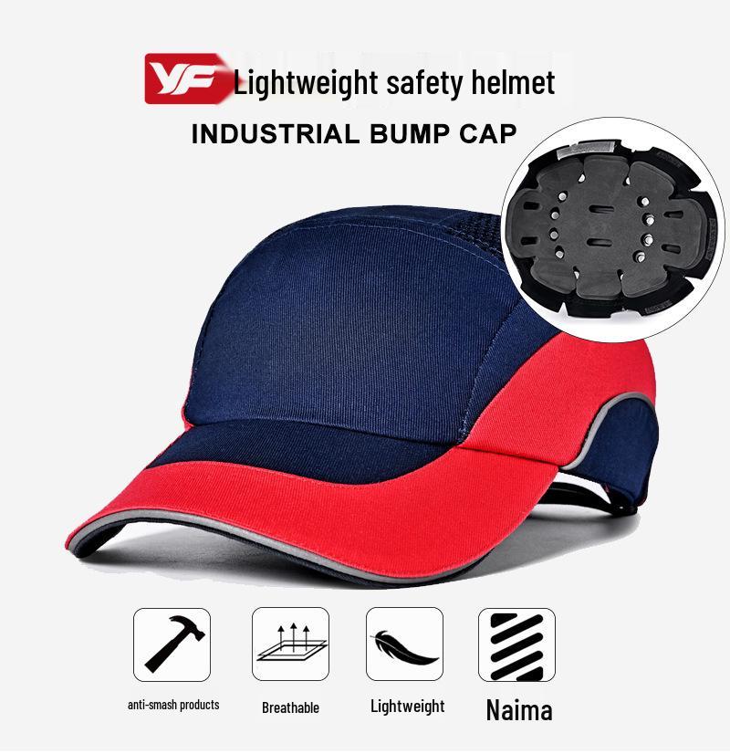 Легкая противоударная каска с подкладкой из АБС-пластика - Дышащая защитная бейсболка Color (Optional)