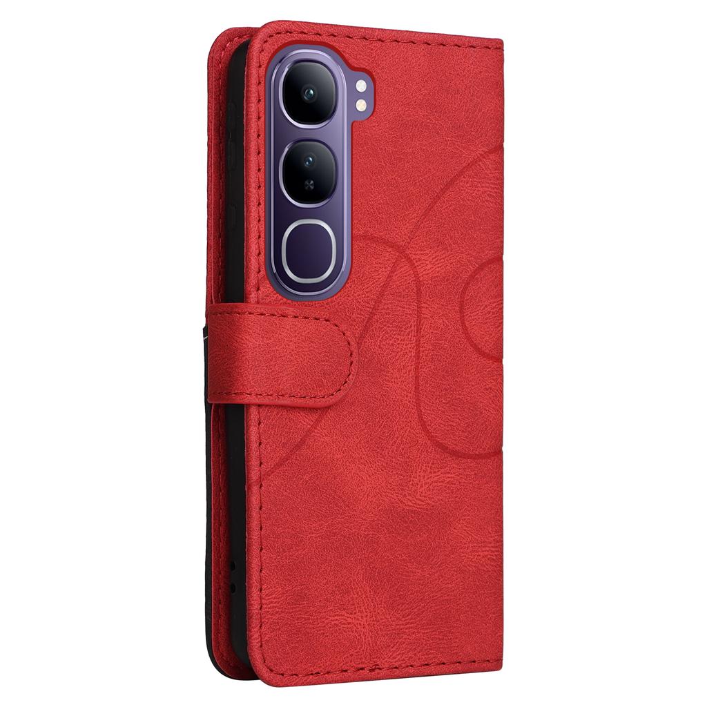 For vivo V40 Lite (Indonesia) 5G/V40 Lite (Indonesia) 4G Leather Case Wallet Stand Color Splicing Phone Cover