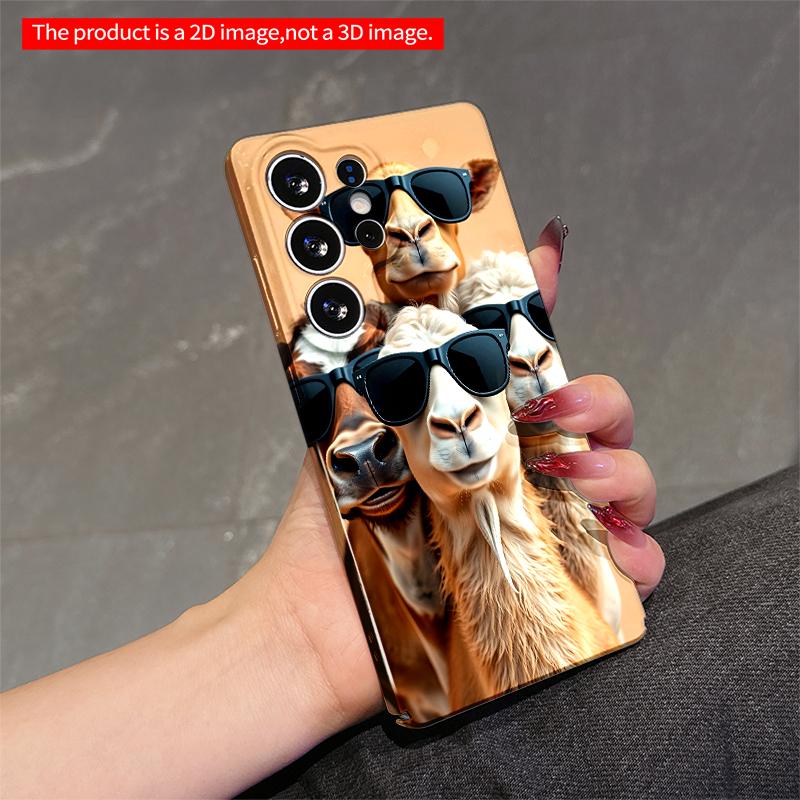 2DFlat Samsung phone case Sunglasses Squad: Camels & Cow Cool Combo Applicable to Galaxy S22 S23 S24 S25ULTRA S26 A12 A13 A14 A15 A16