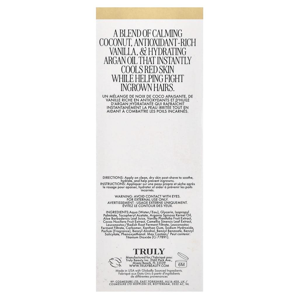 Truly Beauty, Coco Cloud Aftershave Serum, 90ml (3.1 fl oz)