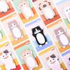 Cartoon Cat Memo Sticky Notes - Cute Irregular Shaped Animal Message Pads for Students