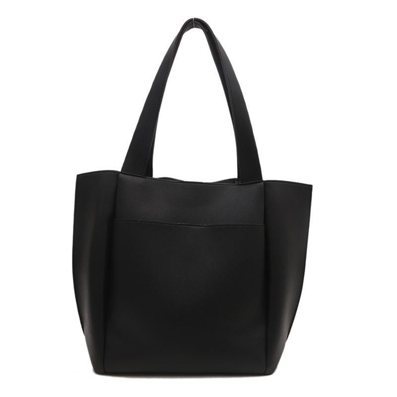 The New Tote Bag Is Fashionable and Simple, Large-capacity Shoulder Bag, Solid Color Handbag, and Female Bag.