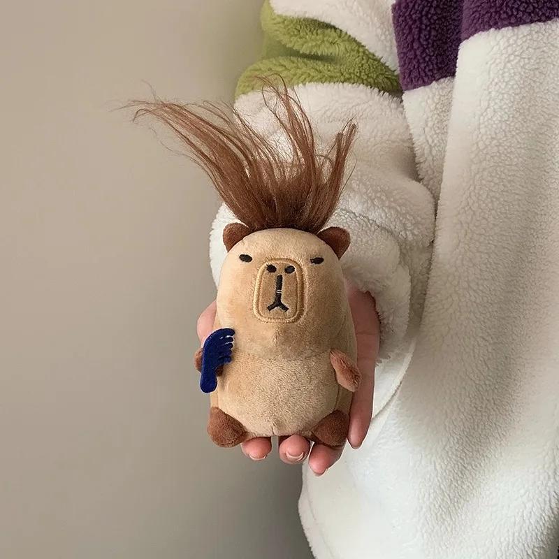 1-20PCS Kawaii Keychain Plush Pendant Explosive Kapybara Plush Pendant Keychain Toys Bag Pendant Doll Car Decoration Doll