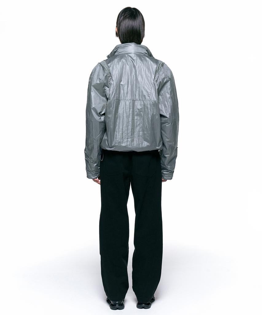 Insilence Glitter Volume Blouson Grey