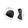 Men's Winter Warm Knitted Hat Long Scarf Two-Piece Set Velvet Thick Outdoor Windproof Ear Protection Cap