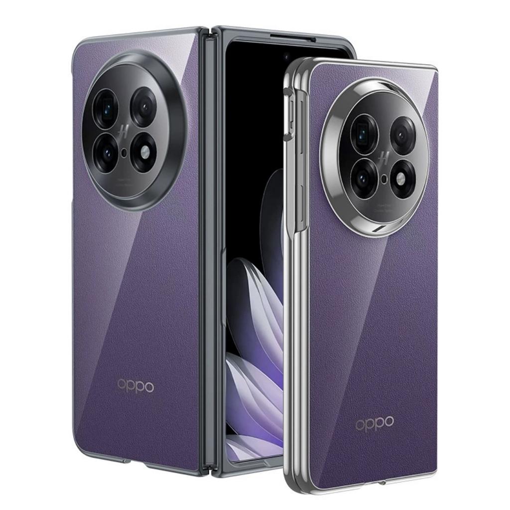 Electroplating Transparent For OPPO Find N5 N3 Case Luxury Ultra Thin Solid Color Folding Case for OPPO FindN5 Shockproof Bumper