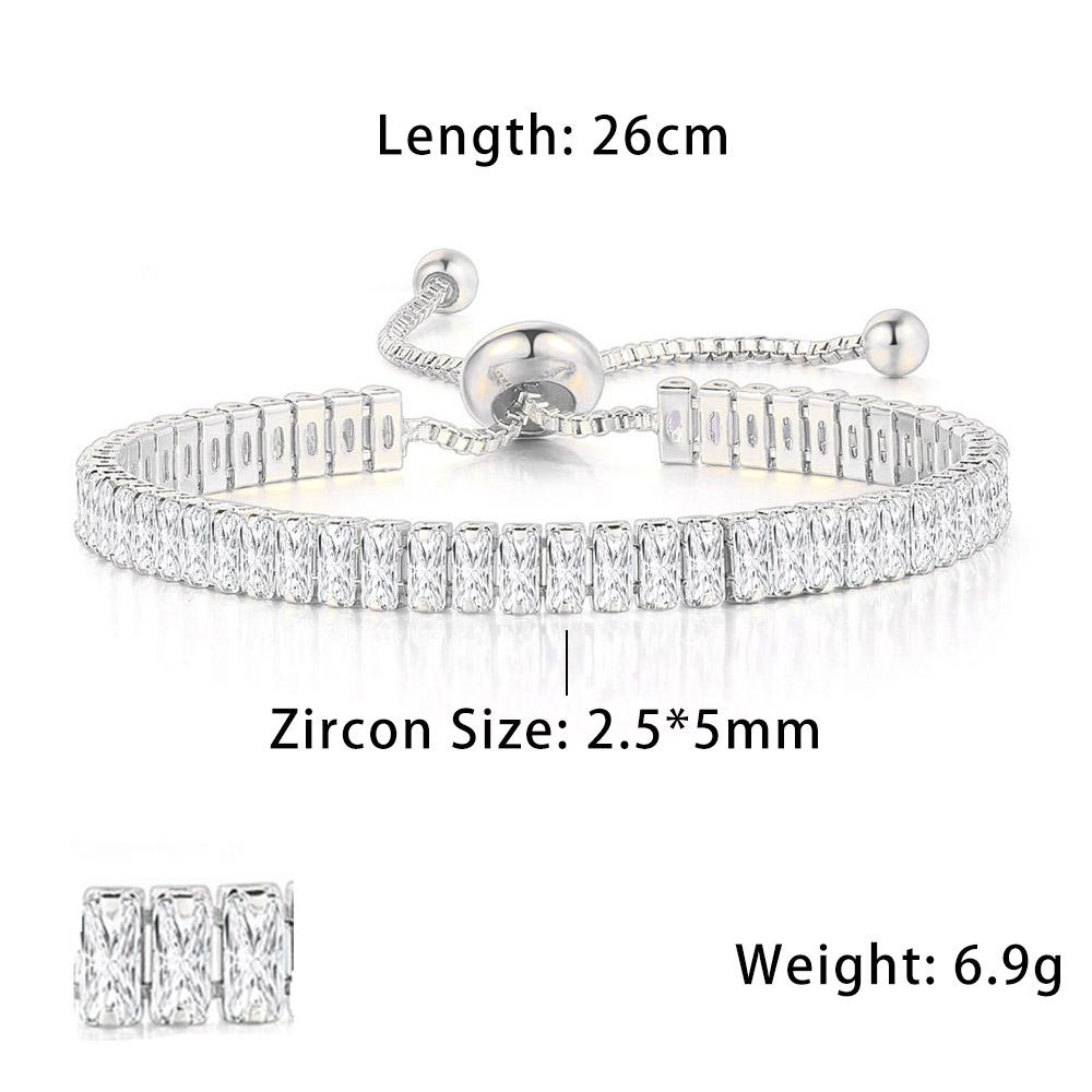 Fashionable Zircon Tennis Bracelets for Women Dazzling Various Shape Crystal Chain On Hand Trend Sexy Party Accessories Jewelry
