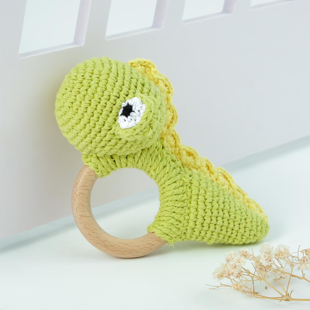 Creative Hand-Knitted Rattle 0-1 Year Old Baby Rattle Toy Child Soothing Can Bite Hand-Held Rattle Gift