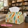 1pc, 2D Flat Printing, Tissue Box with Colorful Geometric Patterns, Suitable for Vacation Home Decoration, Kitchen, Living Room, Car Holiday Dispenser