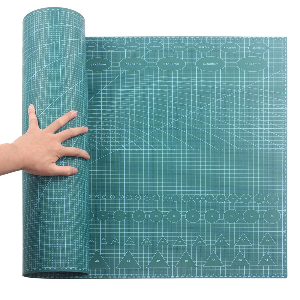 1pc 23.62x35.43inch Durable Green PVC Cutting Mat-A1 Cutting Plate Board for DIY Sewing & Leather Crafting & Other Paper Crafts