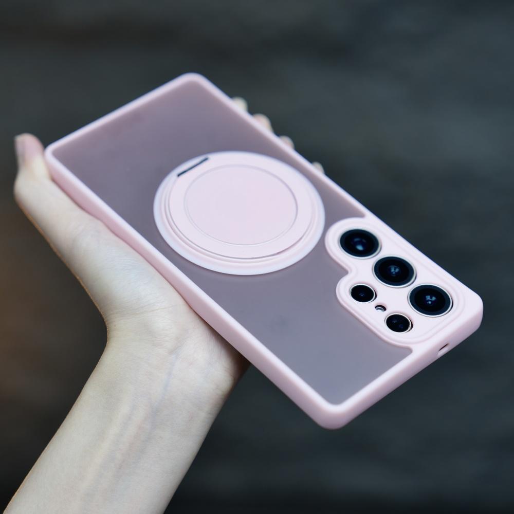 

Luxury Matte Ring Magnetic Stand Holder Case For For Samsung S25 Ultra S24 FE S23 Plus S25 Edge Wireless Charging Frosted Cover Galaxy S23