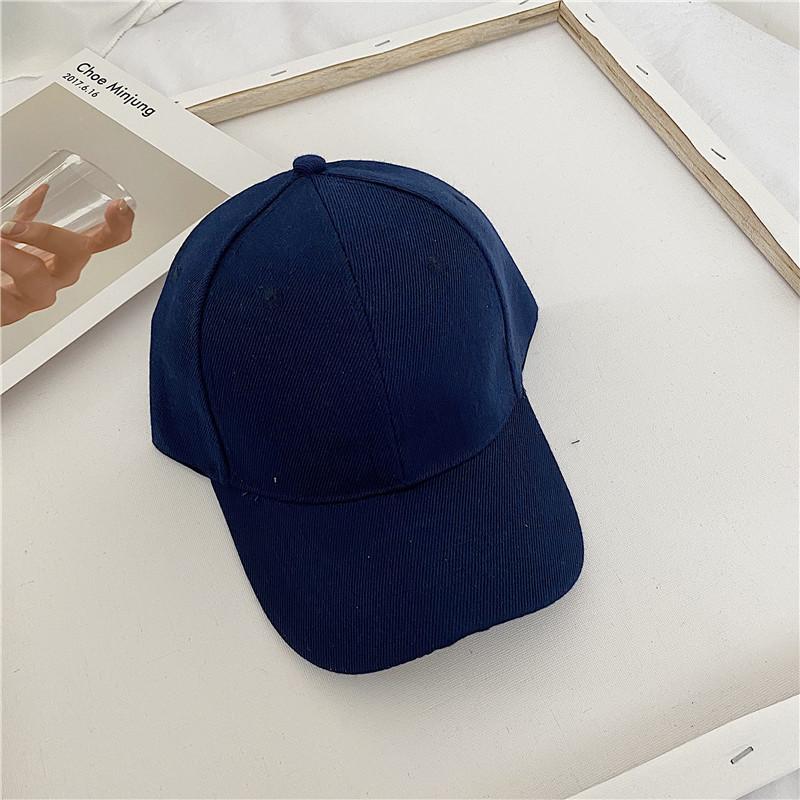 20Solid color baseball cap with Velcro fastener, student sunshade cap, versatile street style for couples
