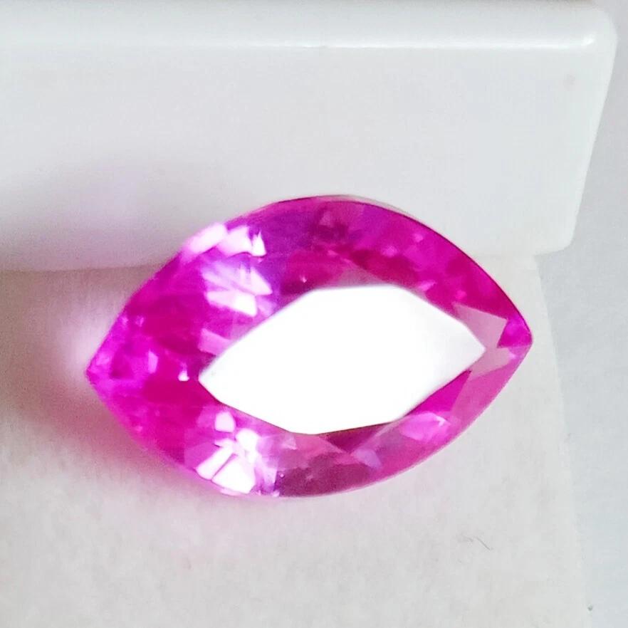 Natural Pink Sapphire Marquise Cut 10.90 Ct Rare Certified Loose Gemstone