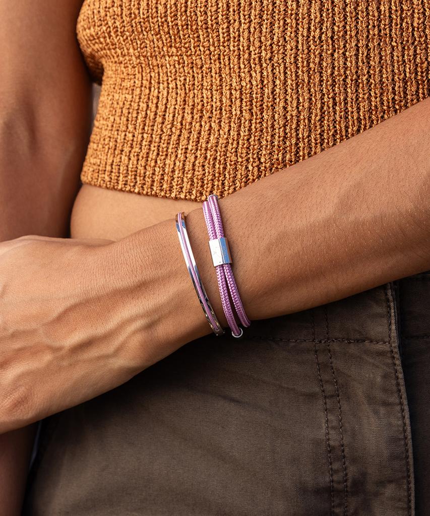 Pig&Hen (Women'S) Little Louise Bracelet - Lilac Purple X Silver