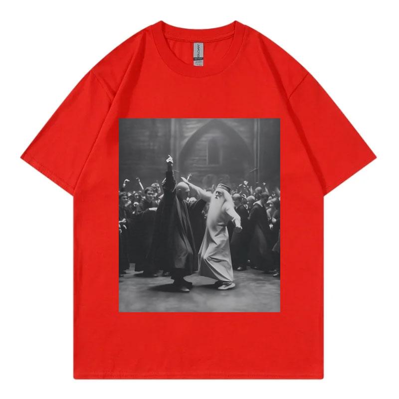 

2026FunnyWizardsDancingGraphic T Shirts Fantasy Rave Party Magic Duel Dance T-shirt Unisex Women Vintage Fashion Oversized T-shirts S