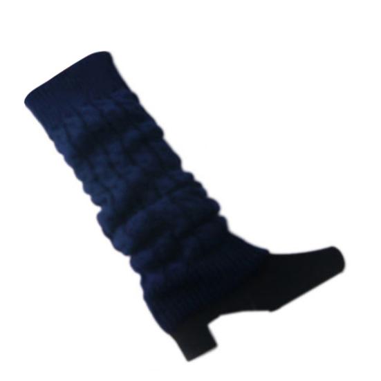 Dame Heklet Kabelstrikk Flettet Vinter Benvarmere Støvelmansjetter Topper Sokker