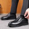 The first layer of cowhide men's business formal leather shoes men's fashion breathable shoes British one-pedal foot cover casual single shoes