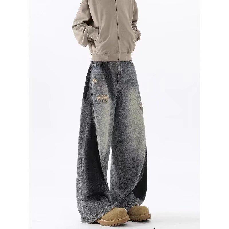 JYL Men s Bootcut Jeans American Splash Spring Vintage Flare Denim S бездна