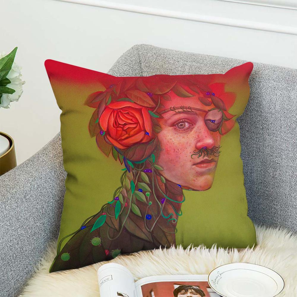 Natasha Lelenco Abstract Art Pillow Case For Car Sofa Decorative Home Double-sided Print Plush Square Throw Pillow Cushion Cover