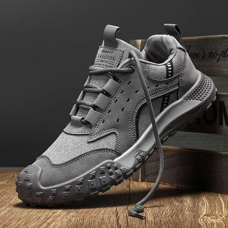 Casual Shoes for Men, Stylish Breathable Skateboard Shoes, Trendy Hiking Shoes, Sports Outdoor Construction Site Shoes.