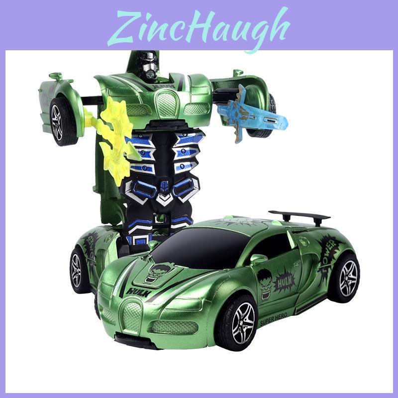 Inertia Collision Deformation Car Toy With Onebutton Transformation For Children