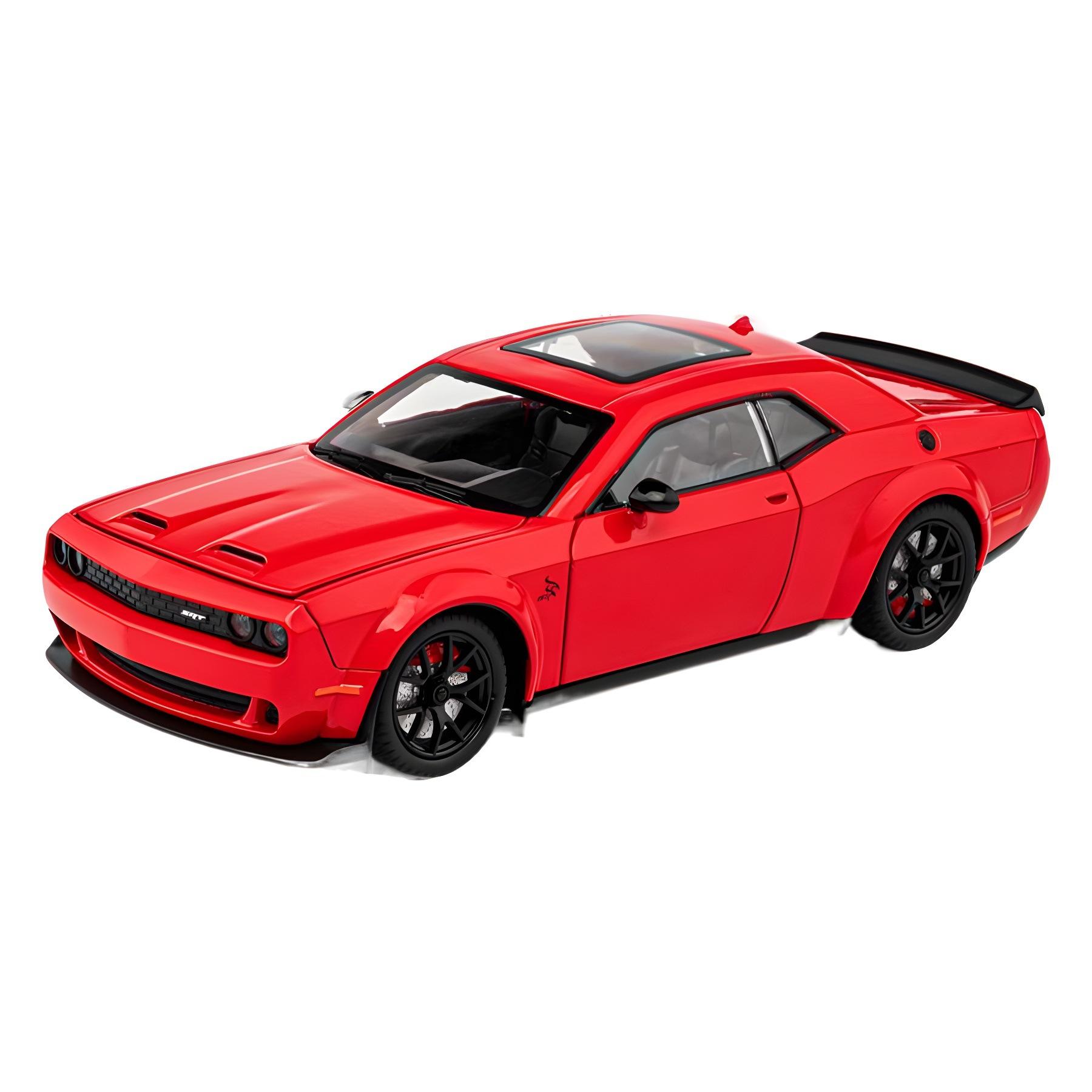 

1:24 игрушечных машинок Dodge Challenger Hellcat, литые машинки Metel, игрушечные машинки с откидным механизмом Hellcat, со звуком и светом, Hellc для детей