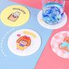Acrylic Cartoon Coasters Anti-scald Heat Insulation Waterproof Tea Coaster Diy Decorative Photo Ornaments Table Glasses Holder