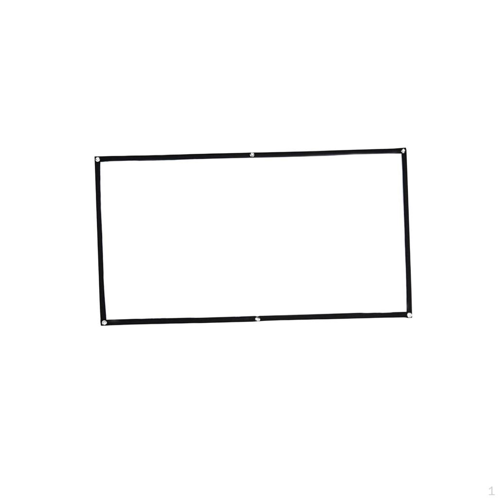 16:9 Projection Screen for Movie , Easy Setup White Curtain Outdoor And Indoor Use