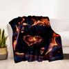 Flaming Heart Ace Playing Cards - Limited Edition Poker DeckBlanket Flannel Throw Blanket for Sofa, Bed, Travel, Camping, Office