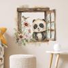 Fun-b54 False Window Panda Children's Room Kindergarten Home Background Landscaping Wall Sticker