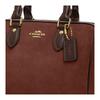 Coach Rowan 17 Logo Dorato Texture Scamosciata Pelle di Mucca Borsa da Viaggio Boston Duffel Piccola da Donna Vintage Marrone