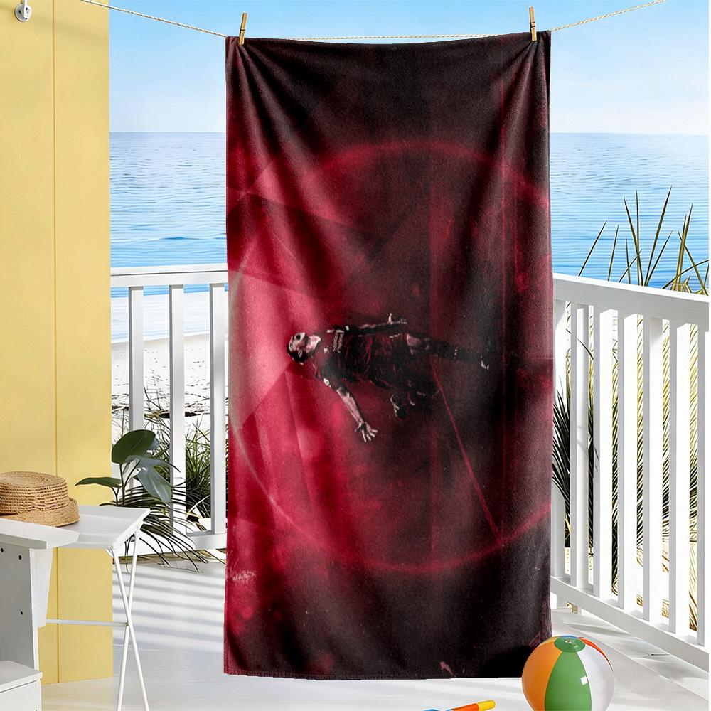 Towards Sunset Beach Towel Quick-Dry Soft Microfiber Comfortable Lightweight Suitable for Sports, Travel, Swimming, Yoga, Bathroom, Beach, And Pool