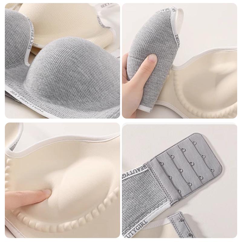 Reggiseno Push-Up Reggiseno Sexy da Donna Brassiere Senza Ferretto Intimo Senza Cuciture Comodo Ragazze Giovani Coppa Spessa Lingerie Coppa AB