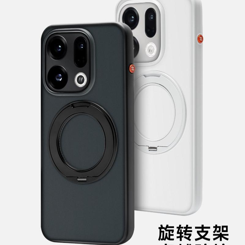 Für OPPO Find X9 Find X9S Hülle Einfach Für MagSafe Magnetisch 360° Ring Matt Transparent Acryl Hautgefühl Handyhülle